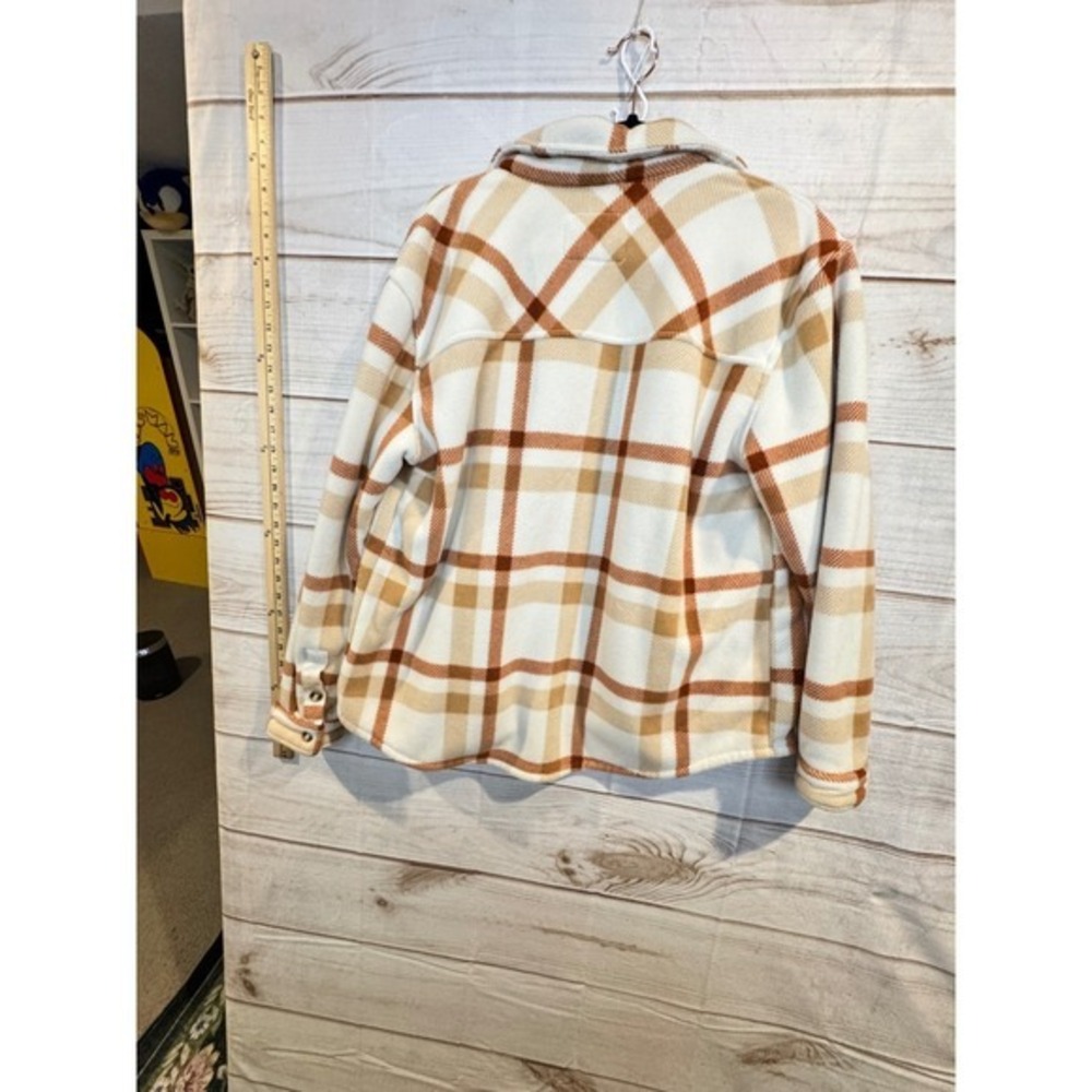Sage Collective Cozy Sherpa Lined Plaid Flannel Shirt Jacket L/G - Picture 4 of 8